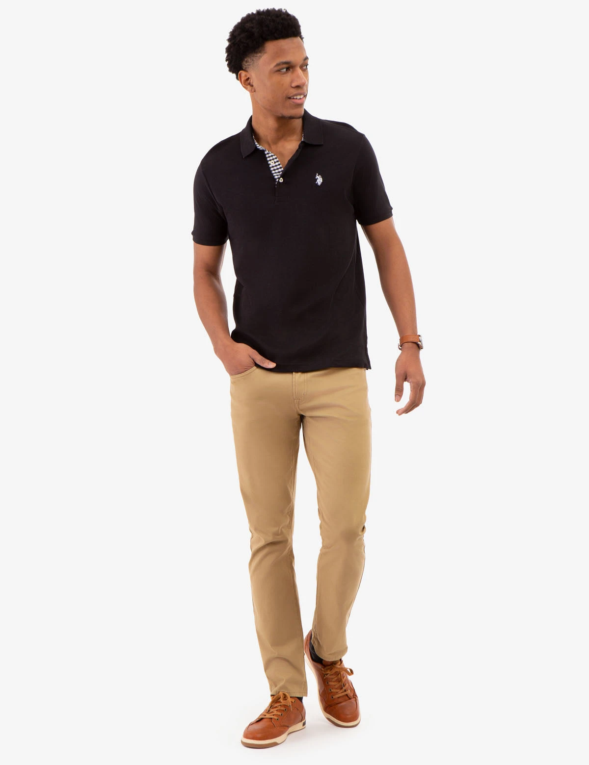 U.S. Polo Assn. INTERLOCK GINGHAM TRIM POLO SHIRT 3 U.S. Polo Assn. INTERLOCK GINGHAM TRIM POLO SHIRT - Image 3