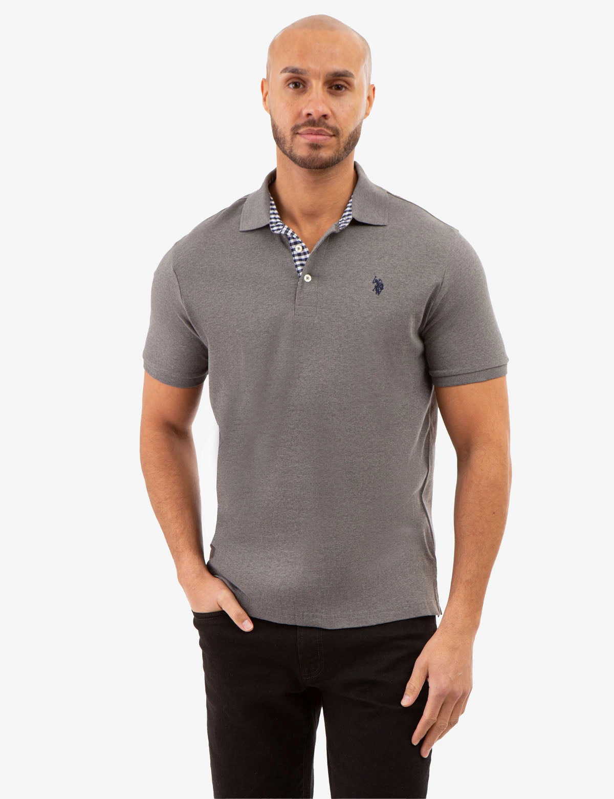 U.S. Polo Assn. INTERLOCK GINGHAM TRIM POLO SHIRT 13 U.S. Polo Assn. INTERLOCK GINGHAM TRIM POLO SHIRT - Image 13