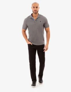 U.S. Polo Assn. INTERLOCK GINGHAM TRIM POLO SHIRT 30 U.S. Polo Assn. INTERLOCK GINGHAM TRIM POLO SHIRT -Glimmera Cloth Shop 11A71498 CPGY 82368