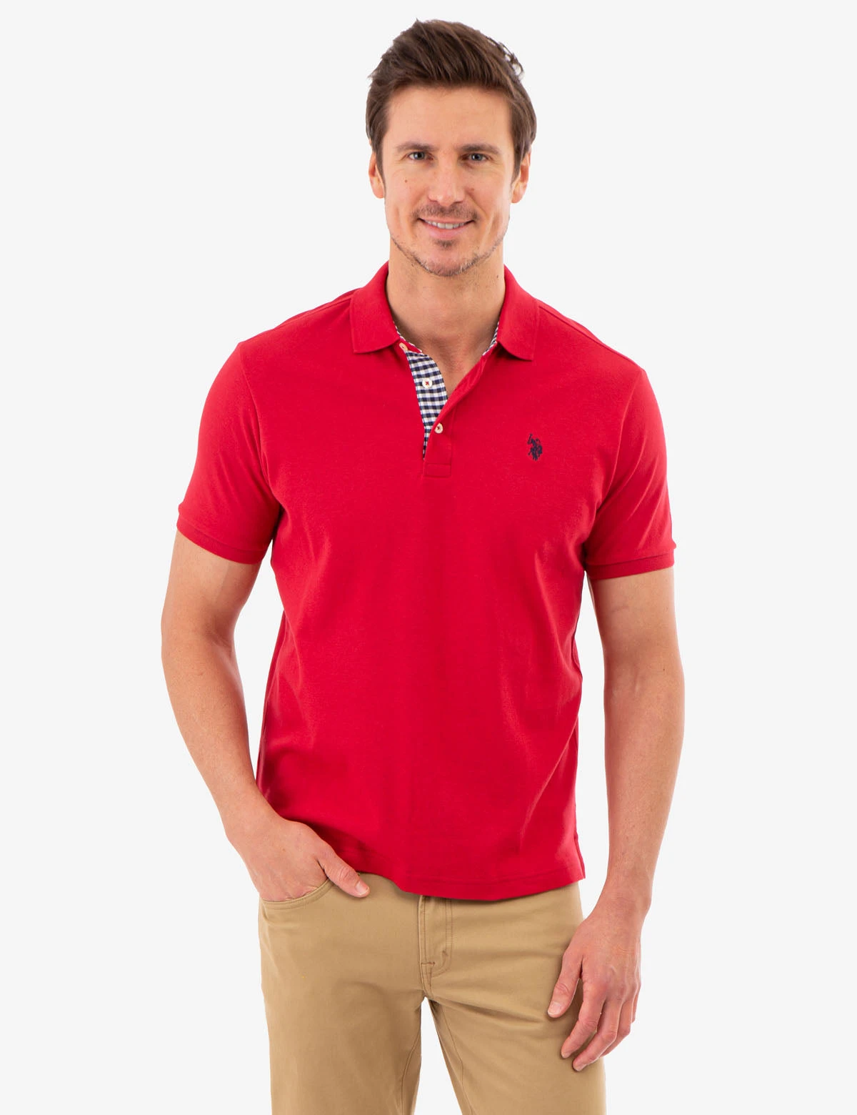 U.S. Polo Assn. INTERLOCK GINGHAM TRIM POLO SHIRT 5 U.S. Polo Assn. INTERLOCK GINGHAM TRIM POLO SHIRT - Image 5
