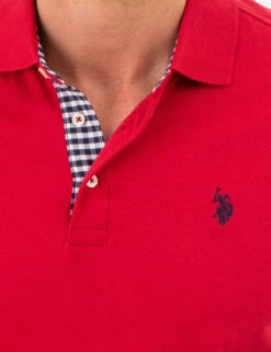 U.S. Polo Assn. INTERLOCK GINGHAM TRIM POLO SHIRT 21 U.S. Polo Assn. INTERLOCK GINGHAM TRIM POLO SHIRT -Glimmera Cloth Shop 11A71498 RDHT 81909