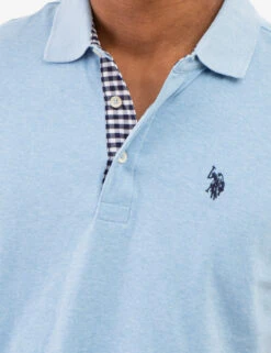 U.S. Polo Assn. INTERLOCK GINGHAM TRIM POLO SHIRT 26 U.S. Polo Assn. INTERLOCK GINGHAM TRIM POLO SHIRT -Glimmera Cloth Shop 11A71498 SFBH 82423