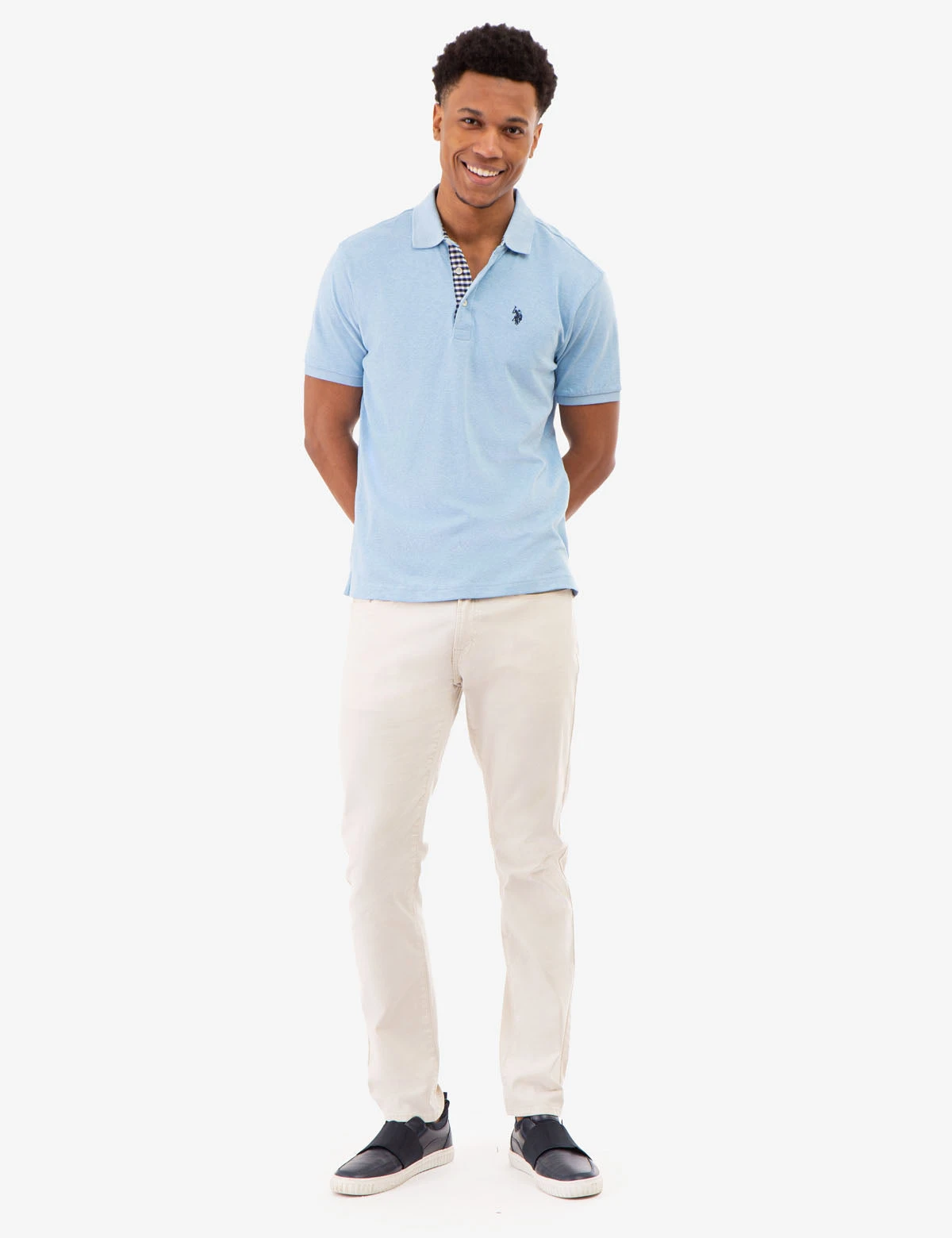 U.S. Polo Assn. INTERLOCK GINGHAM TRIM POLO SHIRT 10 U.S. Polo Assn. INTERLOCK GINGHAM TRIM POLO SHIRT - Image 10