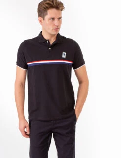 U.S. Polo Assn. PIECED SIGNATURE STRIPE PIQUE POLO SHIRT -Glimmera Cloth Shop 11A72230 BLCK 74048