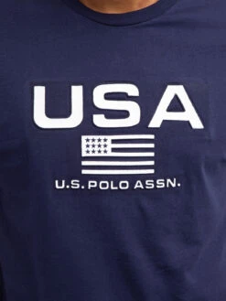 U.S. Polo Assn. EMBOSSED USA FLAG JERSEY T-SHIRT -Glimmera Cloth Shop 11A78004 CLNV 58056