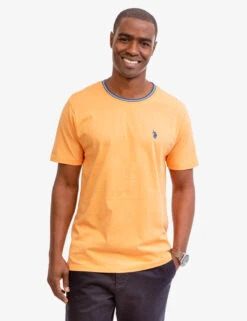 U.S. Polo Assn. TIPPED CREW NECK COLLAR T-SHIRT -Glimmera Cloth Shop 11A79904 GLOO 6603