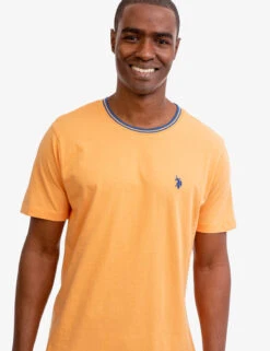U.S. Polo Assn. TIPPED CREW NECK COLLAR T-SHIRT -Glimmera Cloth Shop 11A79904 GLOO 6608