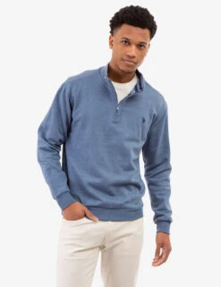 U.S. Polo Assn. 1/4 ZIP YARN DYE STRIPE MOCK NECK PULLOVER -Glimmera Cloth Shop 11A9218J CDBH 82448