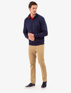 U.S. Polo Assn. 1/4 ZIP YARN DYE STRIPE MOCK NECK PULLOVER -Glimmera Cloth Shop 11A9218J CLNV 82070