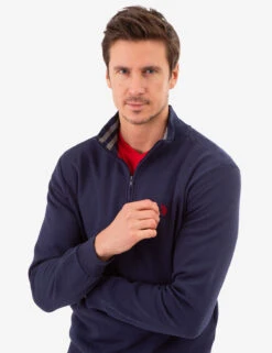 U.S. Polo Assn. 1/4 ZIP YARN DYE STRIPE MOCK NECK PULLOVER -Glimmera Cloth Shop 11A9218J CLNV 82071