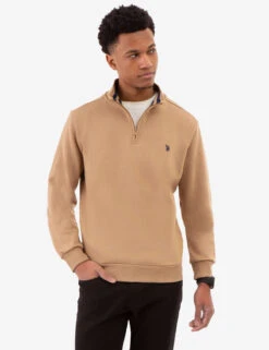 U.S. Polo Assn. 1/4 ZIP YARN DYE STRIPE MOCK NECK PULLOVER -Glimmera Cloth Shop 11A9218J OTKH 82089