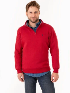 U.S. Polo Assn. 1/4 ZIP YARN DYE STRIPE MOCK NECK PULLOVER -Glimmera Cloth Shop 11A9218J RYTR 75209