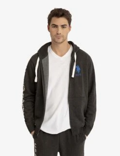 U.S. POLO ASSN. SOLID FLEECE FULL ZIP HOODIE -Glimmera Cloth Shop 11A9358J BKHT 3110