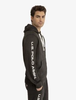 U.S. POLO ASSN. SOLID FLEECE FULL ZIP HOODIE -Glimmera Cloth Shop 11A9358J BKHT 3123
