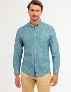 U.S. Polo Assn. COTTON SLUB DISCHARGED PRINT SHIRT -Glimmera Cloth Shop 11A951WA HDTL 66779