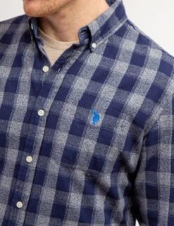 U.S. Polo Assn. PLAID JASPE COTTON LONG SLEEVE SHIRT -Glimmera Cloth Shop 11A955Z2 CLNV 66462