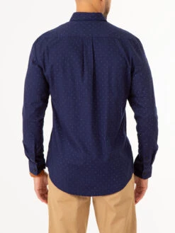 U.S. Polo Assn. ALLOVER PIN DOT LONG SLEEVE SHIRT WITH POCKET -Glimmera Cloth Shop 11A961XE CLNV 75011