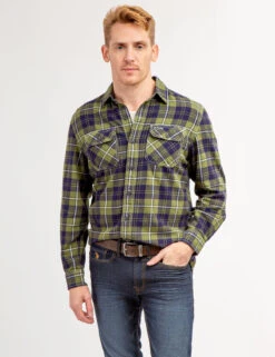U.S. Polo Assn. HEAVY TWILL PLAID SHIRT WITH CHEST POCKETS -Glimmera Cloth Shop 11A964XT CYOL 66161