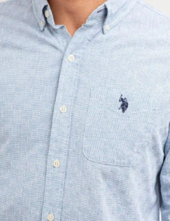 U.S. Polo Assn. COTTON YARN DYE DOBBY PATTERN SHIRT -Glimmera Cloth Shop 11A976Z1 HDTL 70109
