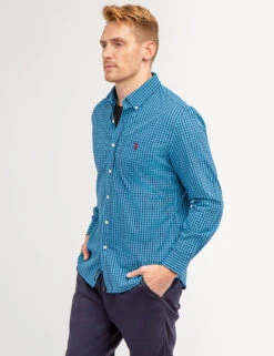 U.S. Polo Assn. YARN DYE PEACHED POPLIN GINGHAM SHIRT -Glimmera Cloth Shop 11A978VF BEAB 66767