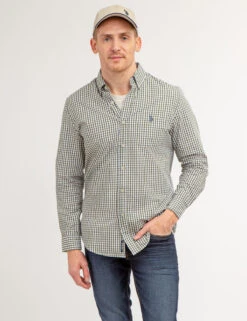 U.S. Polo Assn. YARN DYE PEACHED POPLIN GINGHAM SHIRT -Glimmera Cloth Shop 11A978VF CYOL 66325