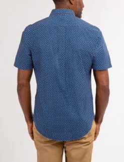 U.S. Polo Assn. DIAMOND PRINT SHORT SLEEVE SHIRT WITH POCKET -Glimmera Cloth Shop 11A985VH CLNV 68123