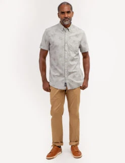 U.S. Polo Assn. FLORAL HEATHER POPLIN SHORT SLEEVE SHIRT -Glimmera Cloth Shop 11A987VD CBSG 68058