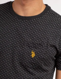 U.S. Polo Assn. POLKA DOT JERSEY T-SHIRT -Glimmera Cloth Shop 11C01704 BKHT 68813