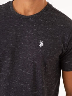 U.S. Polo Assn. SPACE DYE CREW NECK T-SHIRT -Glimmera Cloth Shop 11C01819 BLCK 75097