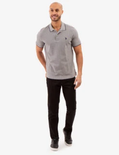 U.S. Polo Assn. JACQUARD MARLED STRIPE POLO SHIRT -Glimmera Cloth Shop 11C04132 HGRY 82435