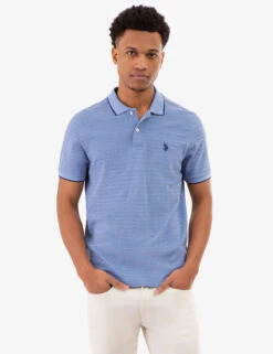 U.S. Polo Assn. JACQUARD MARLED STRIPE POLO SHIRT -Glimmera Cloth Shop 11C04132 VBHT 82394