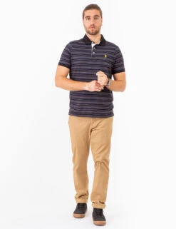 U.S. Polo Assn. YARN DYE BIRDSEYE STRIPE PIQUE POLO SHIRT -Glimmera Cloth Shop 11C04232 BLCK 74097