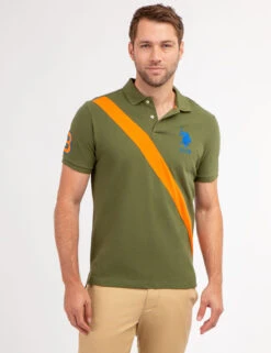 U.S. Polo Assn. COLORBLOCK SASH FRONT PIQUE POLO SHIRT -Glimmera Cloth Shop 11C0453O CYOL 68685