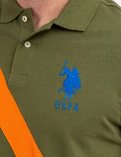 U.S. Polo Assn. COLORBLOCK SASH FRONT PIQUE POLO SHIRT -Glimmera Cloth Shop 11C0453O CYOL 68694