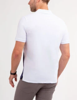 U.S. Polo Assn. DIAGONAL COLORBLOCK POLO SHIRT WITH PIPING -Glimmera Cloth Shop 11C0483O WHIT 69668