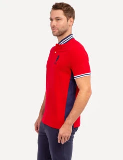 U.S. Polo Assn. BASEBALL COLLAR PIQUE POLO SHIRT -Glimmera Cloth Shop 11C0493O ERED 68765