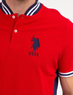 U.S. Polo Assn. BASEBALL COLLAR PIQUE POLO SHIRT -Glimmera Cloth Shop 11C0493O ERED 68769