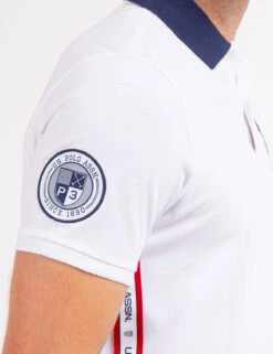 U.S. Polo Assn. GRAPHIC TRIM PIQUE POLO SHIRT -Glimmera Cloth Shop 11C0513O WHIT 68804