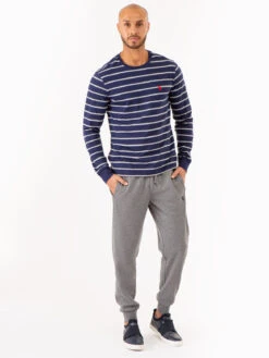 U.S. Polo Assn. YARN DYE STRIPE JERSEY LONG SLEEVE T-SHIRT -Glimmera Cloth Shop 11C08719 CLNV 75174