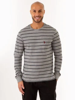 U.S. Polo Assn. YARN DYE STRIPE JERSEY LONG SLEEVE T-SHIRT -Glimmera Cloth Shop 11C08719 CPGY 75257
