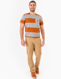 U.S. Polo Assn. RUGBY STRIPE JERSEY T-SHIRT WITH POCKET -Glimmera Cloth Shop 11C13519 HGRY 73985