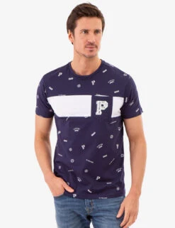 U.S. Polo Assn. ALLOVER USPA PRINT T-SHIRT WITH CHEST POCKET -Glimmera Cloth Shop 11C14104 CLNV 82519