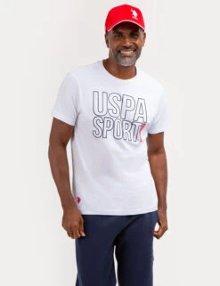U.S. Polo Assn. USPA SPORT GRAPHIC JERSEY T-SHIRT -Glimmera Cloth Shop 11C14404 WHIT 67920