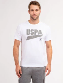 U.S. Polo Assn. CONTRAST HEATHER USPA GRAPHIC T-SHIRT -Glimmera Cloth Shop 11C15704 WHIT 69234