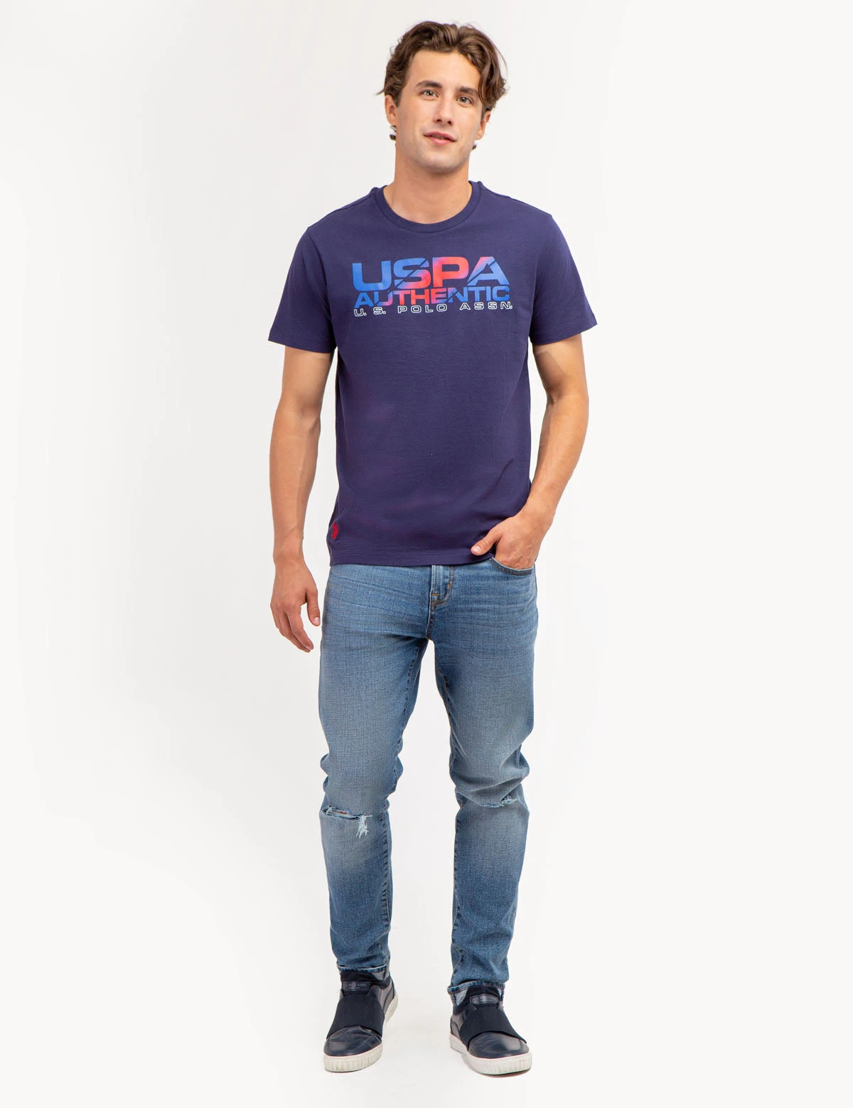 U.S. Polo Assn. USPA GRADIENT PRINT CREW NECK T-SHIRT 2 U.S. Polo Assn. USPA GRADIENT PRINT CREW NECK T-SHIRT - Image 2