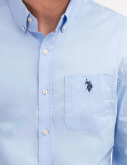 U.S. Polo Assn. SOLID STRETCH POPLIN LONG SLEEVE SHIRT -Glimmera Cloth Shop 11C251 WNBL 67381