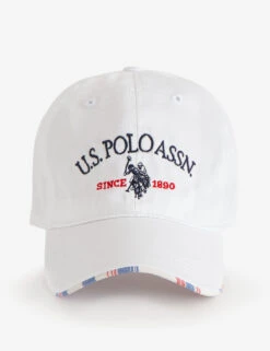 U.S. Polo Assn. MENS CENTER LOGO TWILL HAT -Glimmera Cloth Shop 11C273AA WHIT front