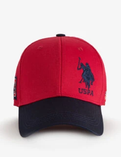 U.S. Polo Assn. MENS MEDIUM SIDE LOGO AND CREST HAT -Glimmera Cloth Shop 11C277AA DKRD front