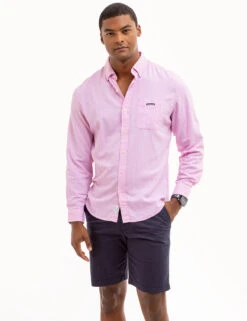 U.S. Polo Assn. DOT PRINT ROYAL OXFORD LONG SLEEVE SHIRT -Glimmera Cloth Shop 11C327YG CDPK 8318