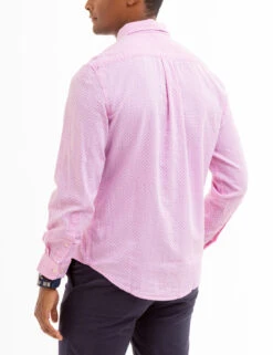 U.S. Polo Assn. DOT PRINT ROYAL OXFORD LONG SLEEVE SHIRT -Glimmera Cloth Shop 11C327YG CDPK 8323